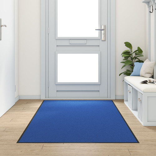vidaXL Dörrmatta Blå och svart 120 x 250 cm 100% Polyamid