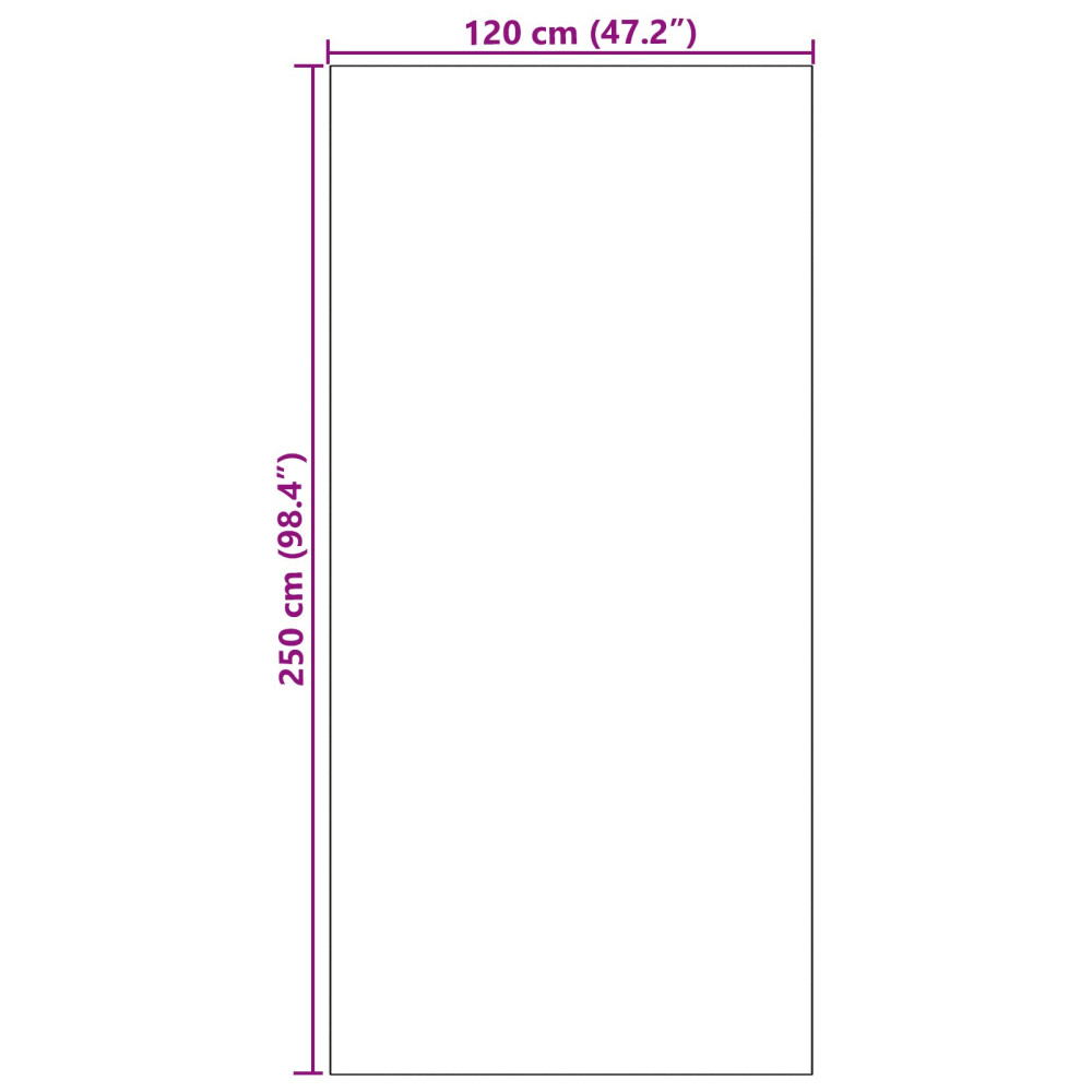 Produktbild för Dörrmatta Blå och svart 120 x 250 cm 100% Polyamid