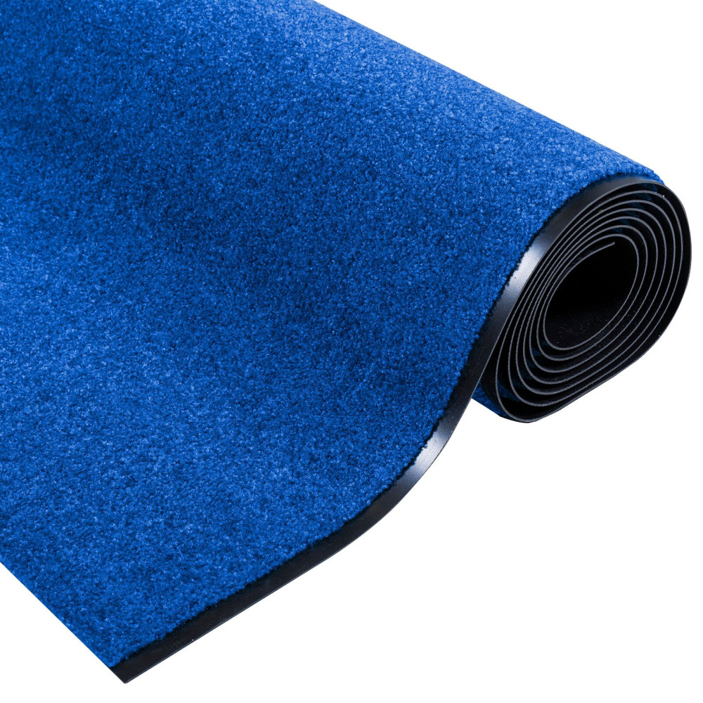 Produktbild för Dörrmatta Övrigt Blå och svart 120 x 350 cm Polyamid och PVC