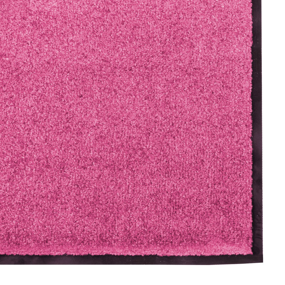 Produktbild för Dörrmatta Rosa och svart 120 x 300 cm 100% Polyamid