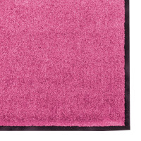 Produktbild för Dörrmatta Rosa och svart 120 x 300 cm 100% Polyamid