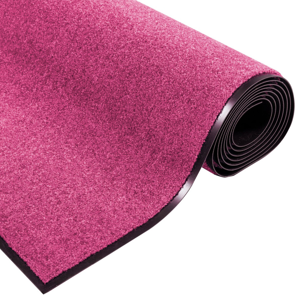 Produktbild för Dörrmatta Rosa och svart 120 x 300 cm 100% Polyamid