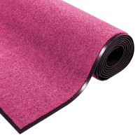 Produktbild för Dörrmatta Rosa och svart 120 x 300 cm 100% Polyamid
