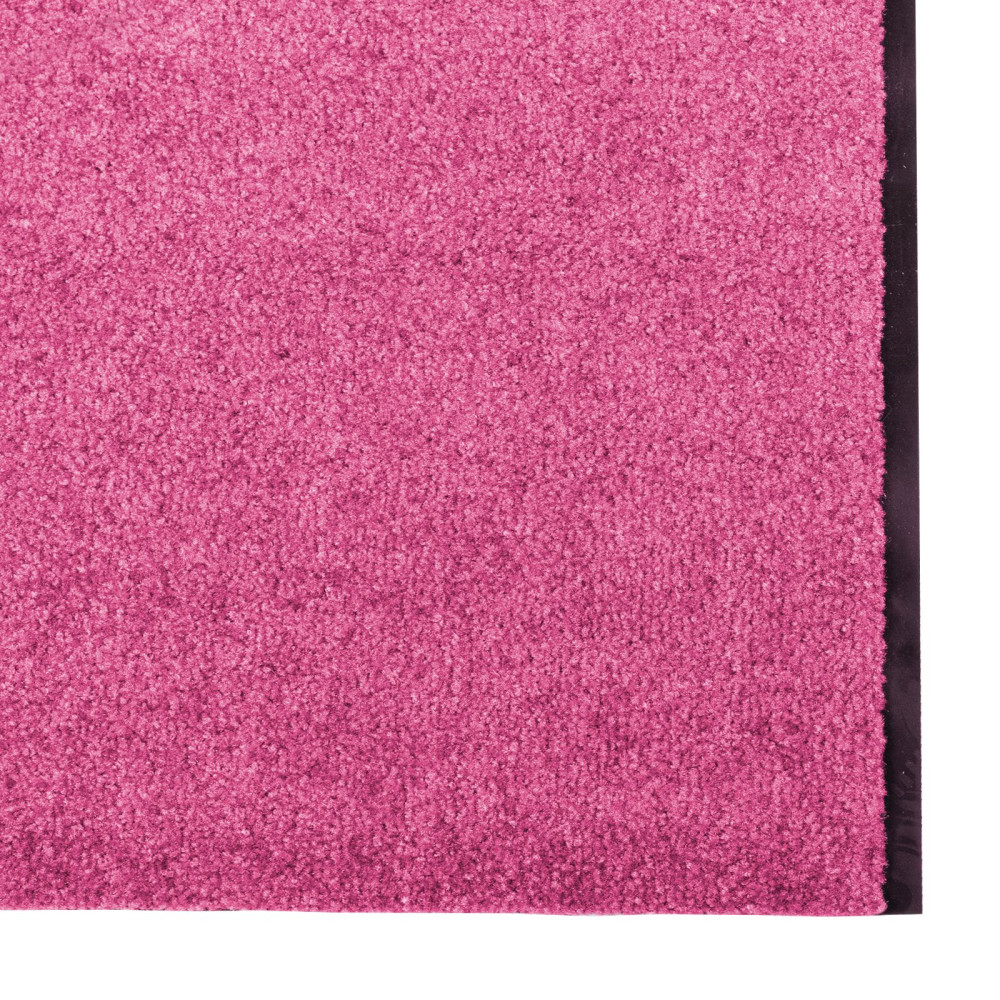Produktbild för Dörrmatta Rosa och svart 120 x 350 cm 100% Polyamid