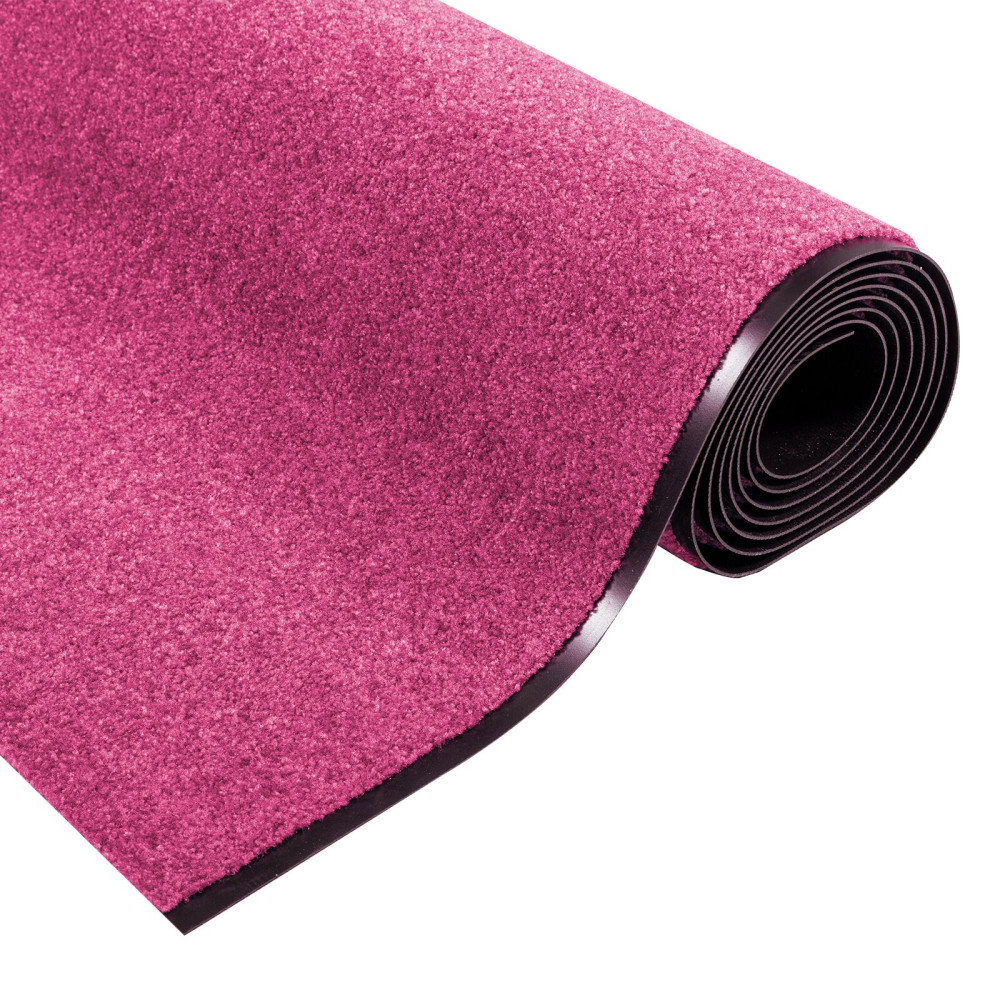 Produktbild för Dörrmatta Rosa och svart 120 x 350 cm 100% Polyamid