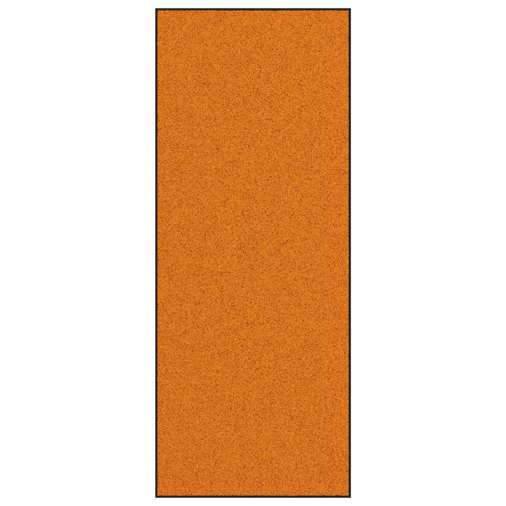 Produktbild för Dörrmatta Orange och Svart 120 x 300 cm 100% Polyamid