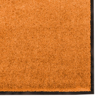 Produktbild för Dörrmatta Orange och Svart 120 x 300 cm 100% Polyamid