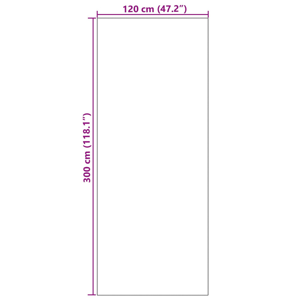 Produktbild för Dörrmatta Orange och Svart 120 x 300 cm 100% Polyamid