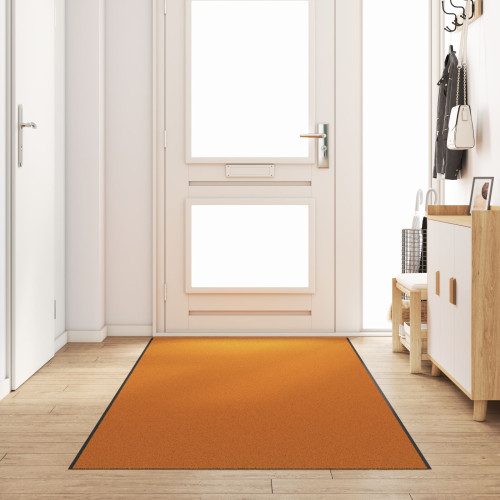 vidaXL Dörrmatta Övrigt Orange och Svart 120 x 350 cm Polyamid och PVC