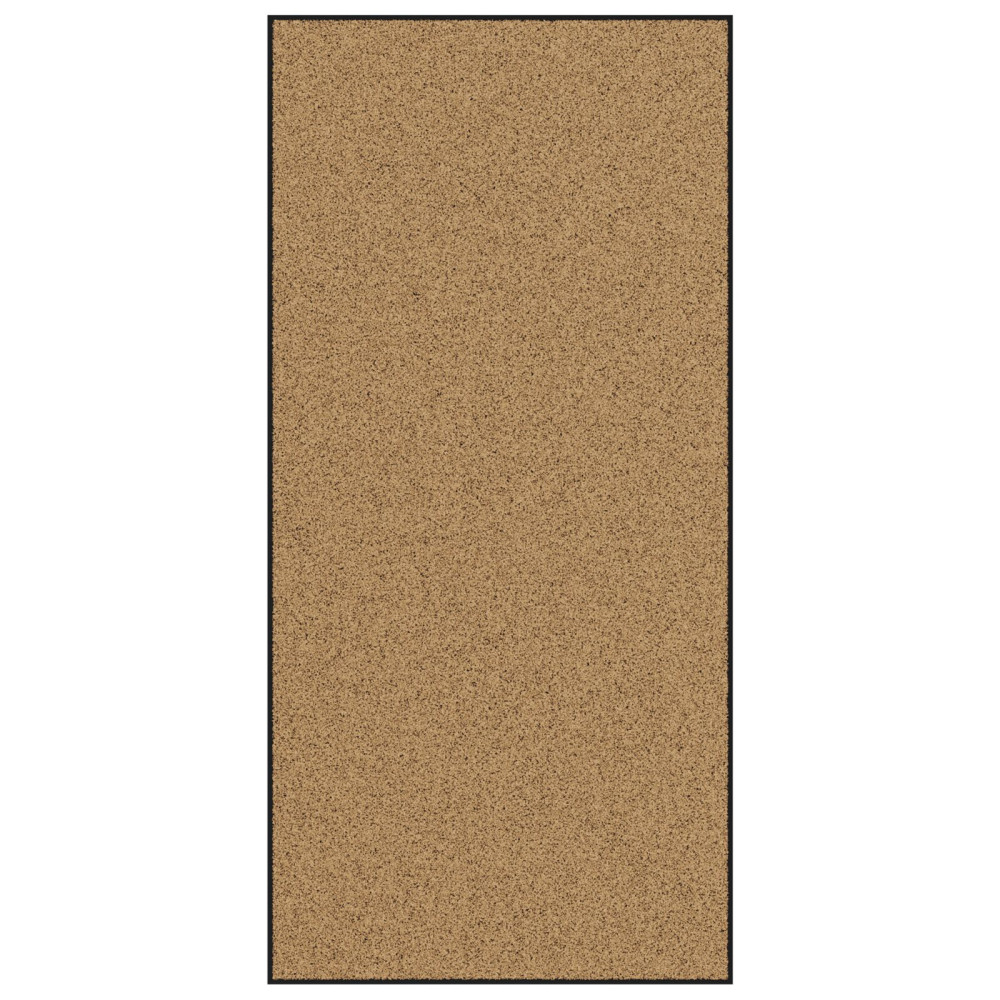Produktbild för Dörrmatta Övrigt Kräm och svart 120 x 250 cm Polyamid och PVC
