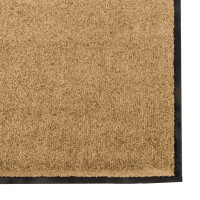 Produktbild för Dörrmatta Övrigt Kräm och svart 120 x 250 cm Polyamid och PVC