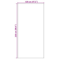 Produktbild för Dörrmatta Övrigt Kräm och svart 120 x 250 cm Polyamid och PVC