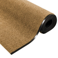 Produktbild för Dörrmatta Övrigt Kräm och svart 120 x 400 cm Polyamid och PVC
