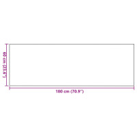 Produktbild för Dörrmatta Svart 60 x 180 cm 100% Polyamid