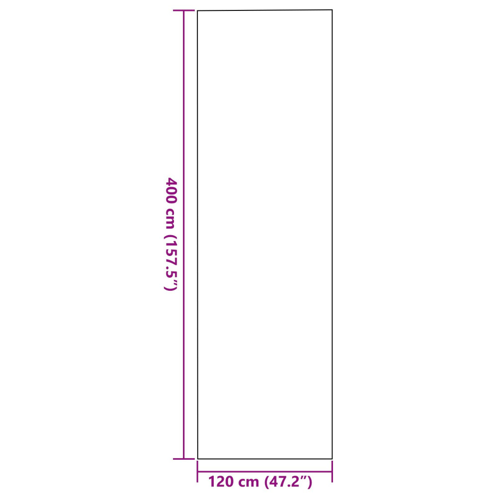 Produktbild för Dörrmatta Svart 120 x 400 cm 100% Polyamid