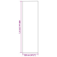 Produktbild för Dörrmatta Svart 120 x 400 cm 100% Polyamid