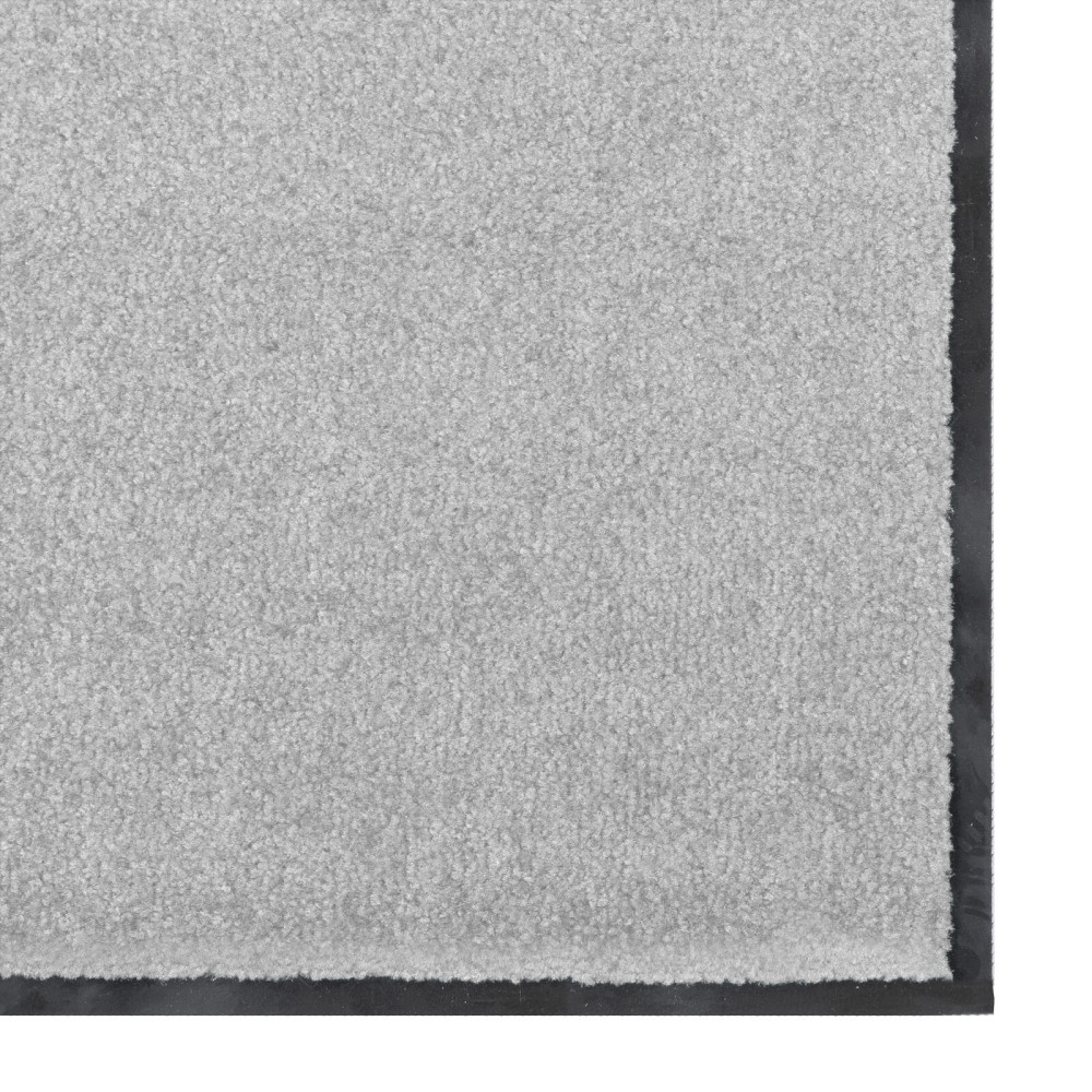 Produktbild för Dörrmatta Grå och svart 60 x 180 cm 100% Polyamid