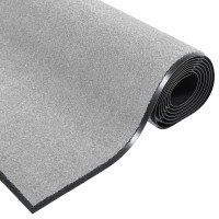 Produktbild för Dörrmatta Grå och svart 120 x 250 cm 100% Polyamid