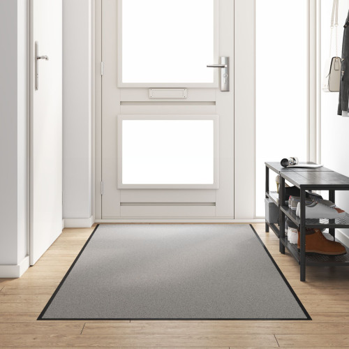 vidaXL Dörrmatta Grå och svart 120 x 300 cm 100% Polyamid