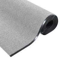 Produktbild för Dörrmatta Grå och svart 120 x 350 cm 100% Polyamid