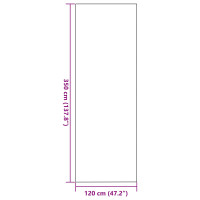 Produktbild för Dörrmatta Grå och svart 120 x 350 cm 100% Polyamid