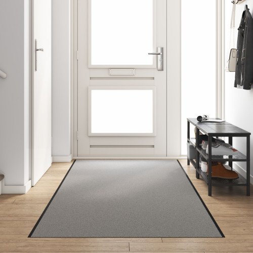 vidaXL Dörrmatta Grå och svart 120 x 400 cm 100% Polyamid