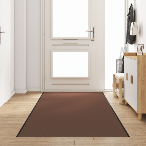 vidaXL Dörrmatta Brun och svart 120 x 350 cm 100% Polyamid