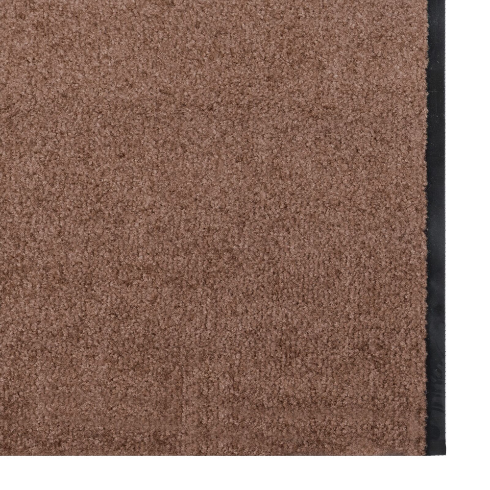 Produktbild för Dörrmatta Brun och svart 120 x 350 cm 100% Polyamid