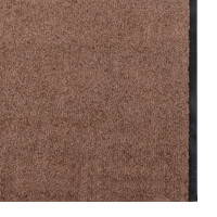 Produktbild för Dörrmatta Brun och svart 120 x 350 cm 100% Polyamid