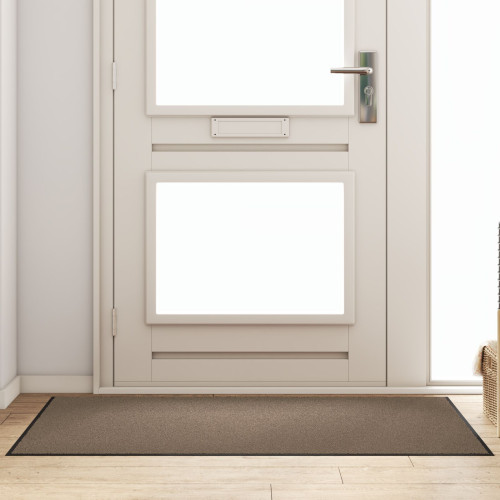 vidaXL Dörrmatta Beige och svart 90 x 150 cm 100% Polyamid