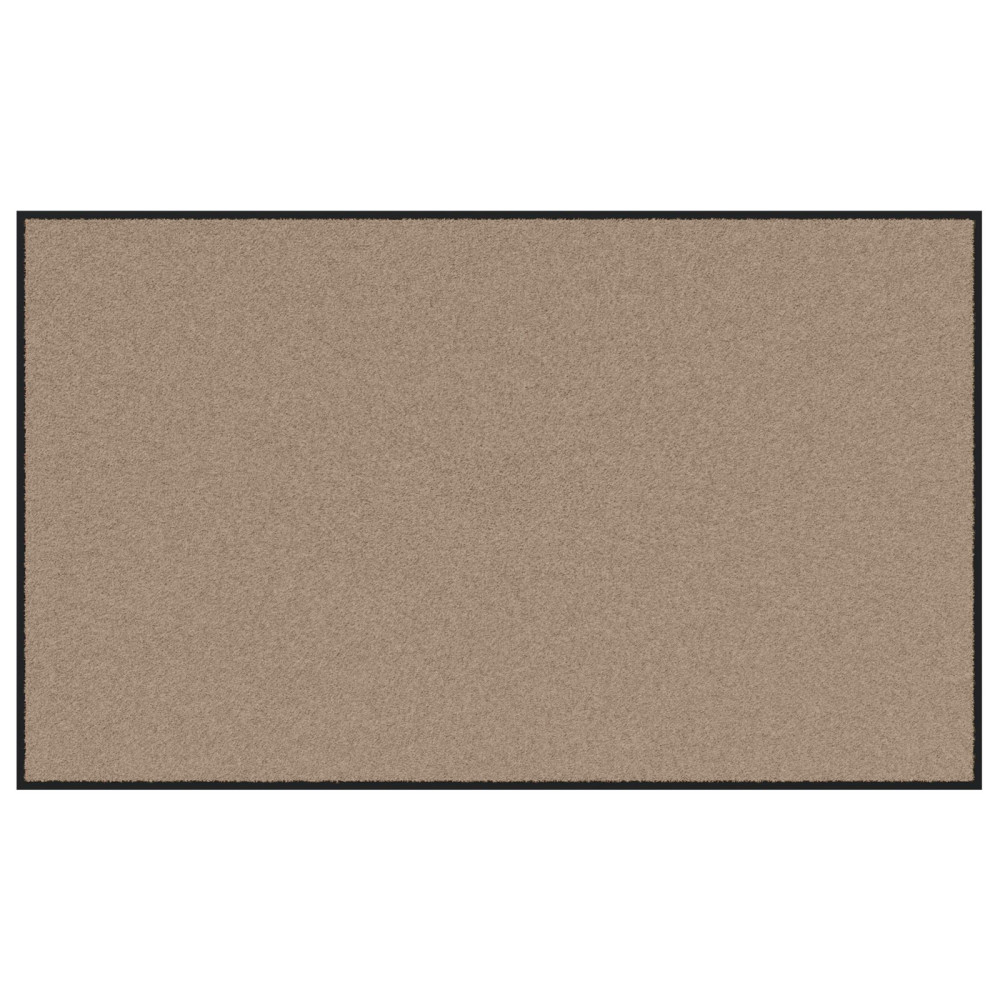 Produktbild för Dörrmatta Beige och svart 90 x 150 cm 100% Polyamid