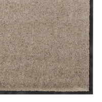 Produktbild för Dörrmatta Beige och svart 90 x 150 cm 100% Polyamid