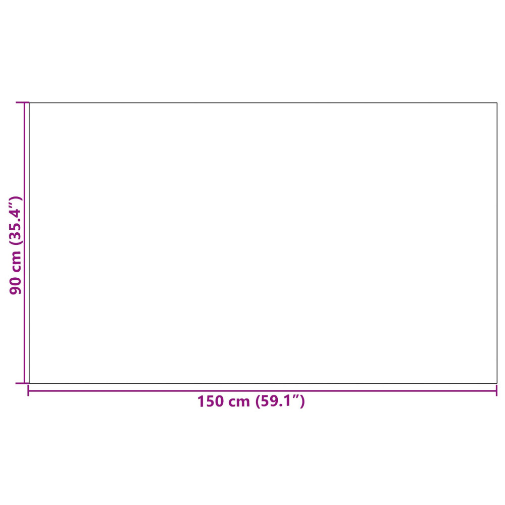 Produktbild för Dörrmatta Beige och svart 90 x 150 cm 100% Polyamid