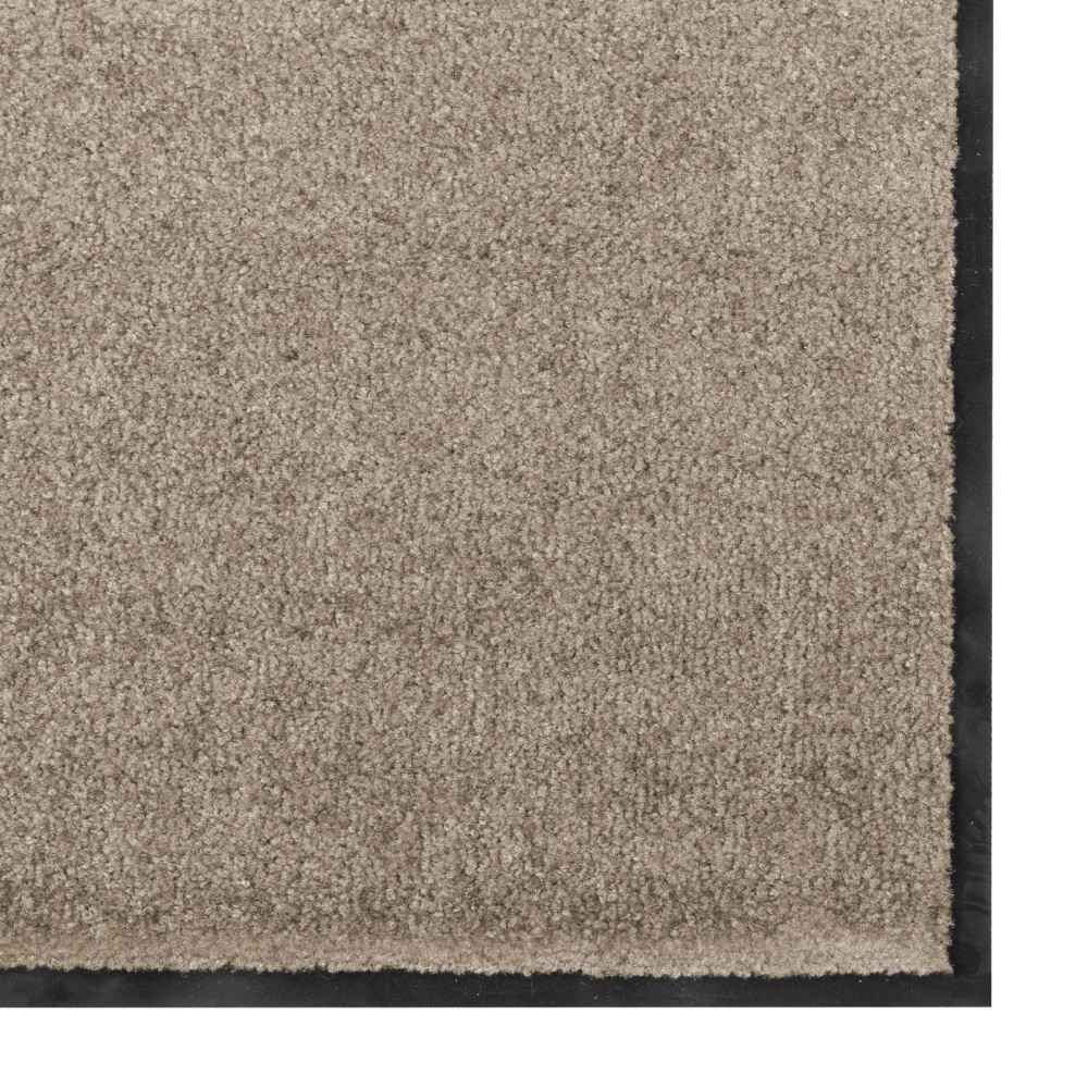 Produktbild för Dörrmatta Beige och svart 120 x 250 cm 100% Polyamid