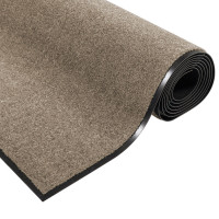 Produktbild för Dörrmatta Beige och svart 120 x 250 cm 100% Polyamid