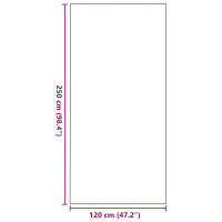 Produktbild för Dörrmatta Beige och svart 120 x 250 cm 100% Polyamid