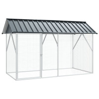 Produktbild för Fågelbur Antracit 227 x 112 x 141 cm Galvaniserat Stål