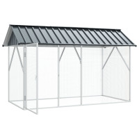 Produktbild för Fågelbur Antracit 227 x 112 x 141 cm Galvaniserat Stål
