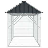 Produktbild för Fågelbur Antracit 227 x 112 x 141 cm Galvaniserat Stål