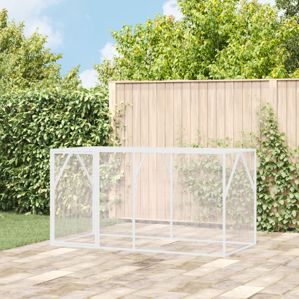 Produktbild för Fågelbur Antracit 208 x 102 x 108 cm Galvaniserat Stål