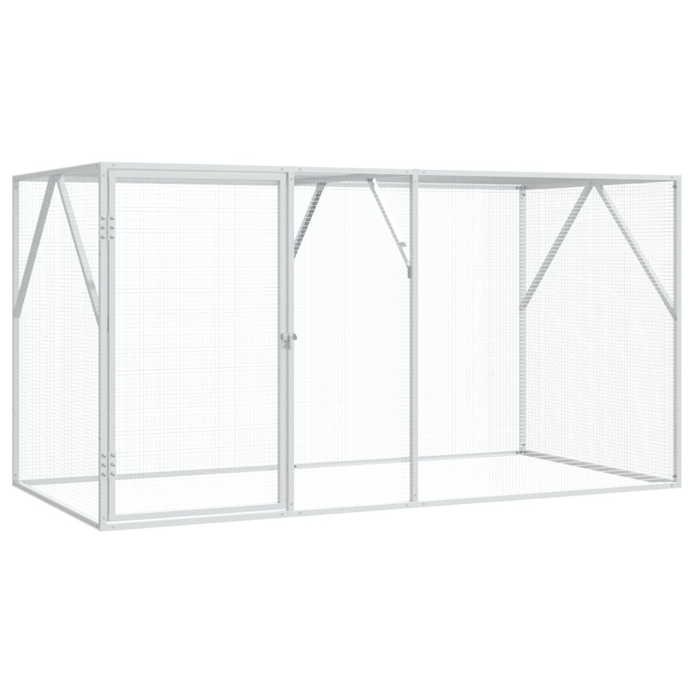 Produktbild för Fågelbur Antracit 208 x 102 x 108 cm Galvaniserat Stål