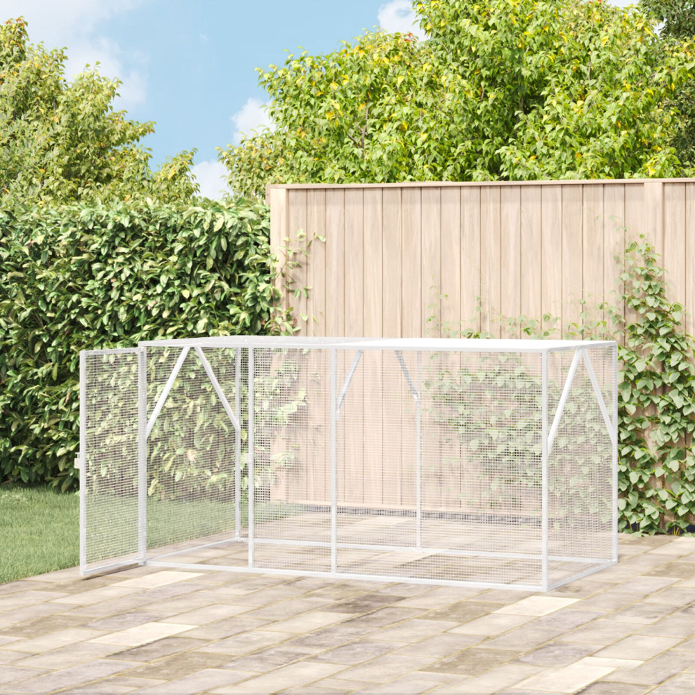 Produktbild för Fågelbur Antracit 208 x 102 x 108 cm Galvaniserat Stål