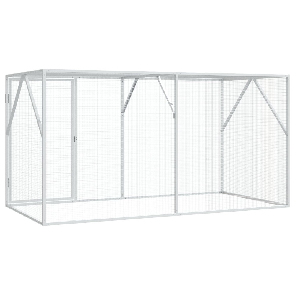 Produktbild för Fågelbur Antracit 208 x 102 x 108 cm Galvaniserat Stål
