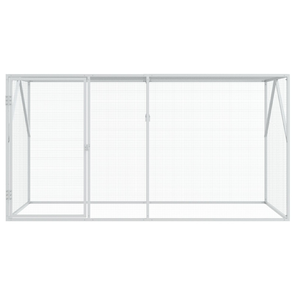 Produktbild för Fågelbur Antracit 208 x 102 x 108 cm Galvaniserat Stål