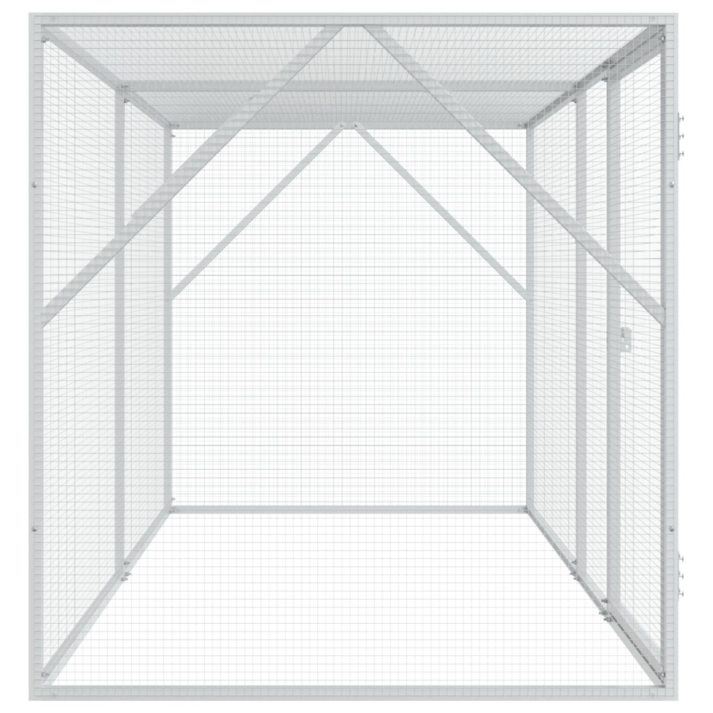 Produktbild för Fågelbur Antracit 208 x 102 x 108 cm Galvaniserat Stål