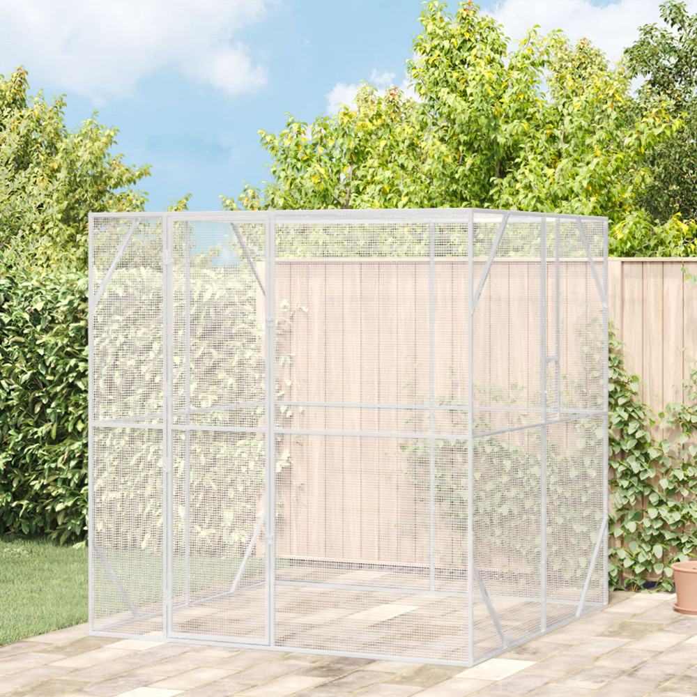 Produktbild för Fågelbur Antracit 209 x 202 x 214 cm Galvaniserat stål