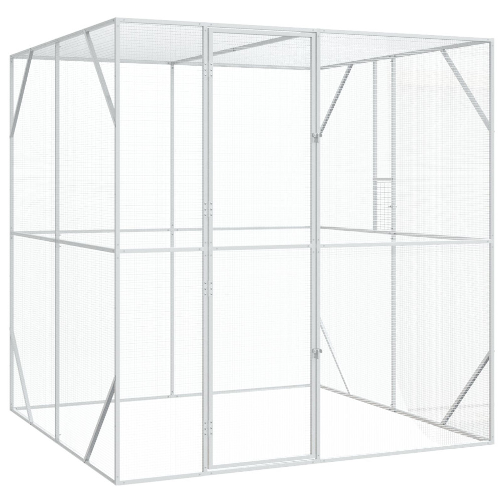Produktbild för Fågelbur Antracit 209 x 202 x 214 cm Galvaniserat stål