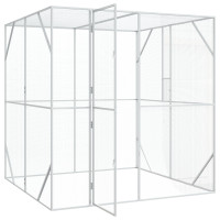 Produktbild för Fågelbur Antracit 209 x 202 x 214 cm Galvaniserat stål