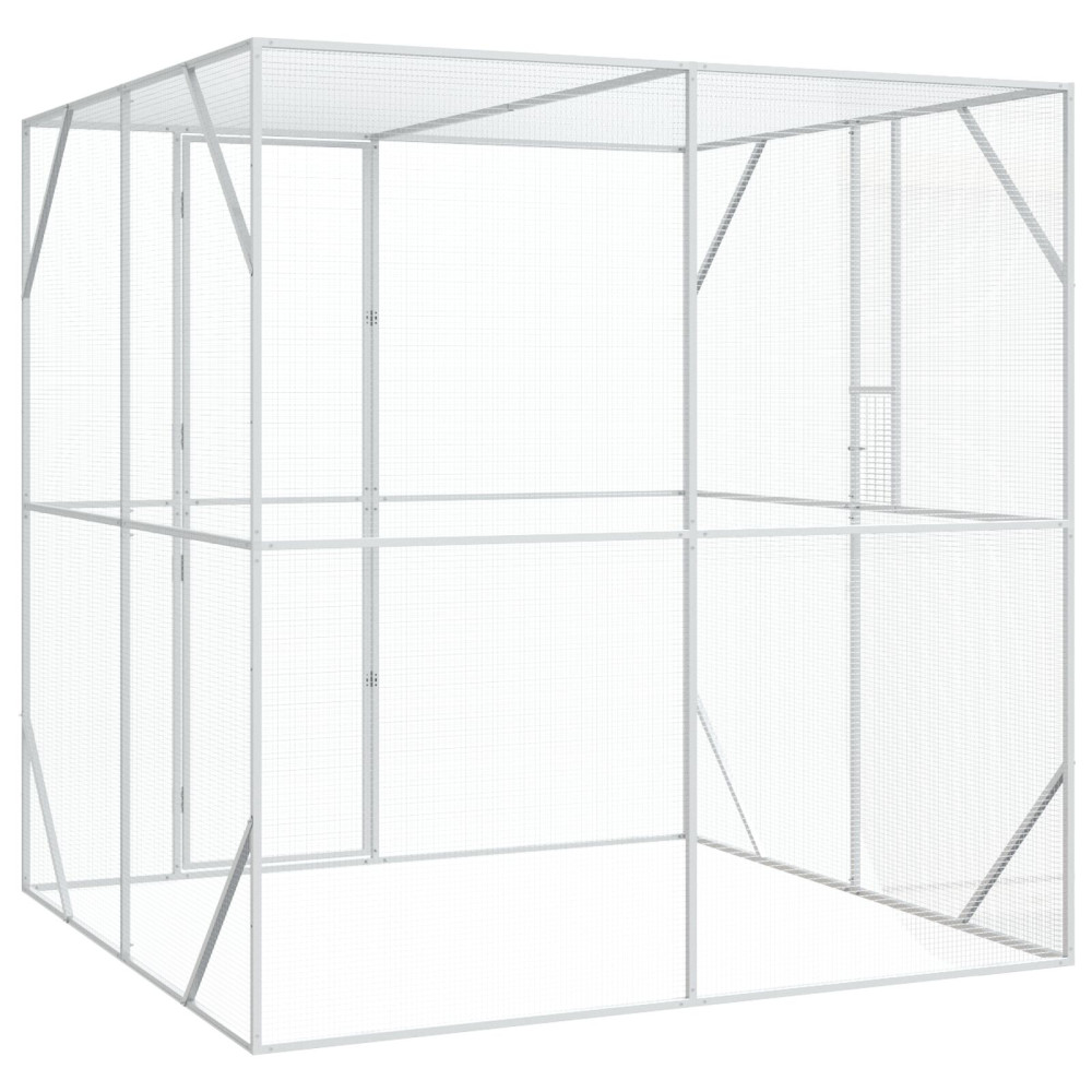 Produktbild för Fågelbur Antracit 209 x 202 x 214 cm Galvaniserat stål