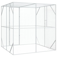 Produktbild för Fågelbur Antracit 209 x 202 x 214 cm Galvaniserat stål